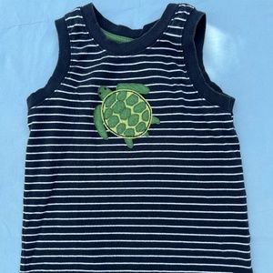 4T Gymboree Navy-stripped Turtle Tank Top